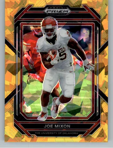 2023 Panini Prizm Draft Picks Prizms Gold Ice #53 Joe Mixon Oklahoma Sooners Official NCAA Football Card in Raw (NM or Better) Condition
