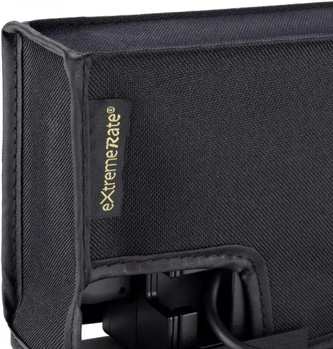 Vista 5 de eXtremeRate Cubierta antipolvo de nailon negro, forro suave y limpio, funda impermeable antiarañazos para Nintendo Switch y Switch OLED Dock de carga