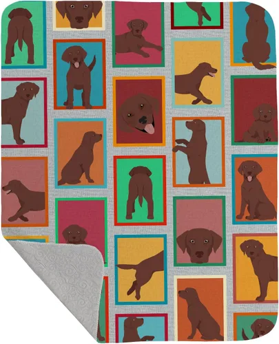 Vista 37 de Caroline's Treasures MLM1128LQB - Manta acolchada de Lots of Airedale Terrier de 50 x 60 pulgadas, con patrón de ilustraciones para cama, sofá
