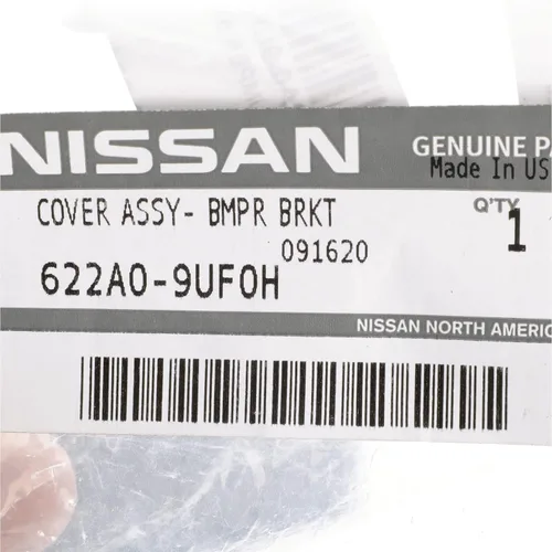Vista 3 de Nissan OEM 2019-2021 compatible con cubierta de gancho de remolque de parachoques delantero de Murano, 2 piezas nuevo 622A0-9UF0H