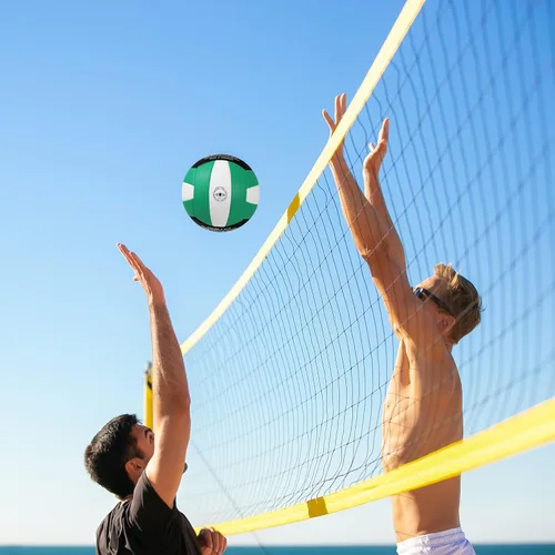 Vista 5 de Official Size 5 Volleyball, Soft Indoor Outdoor Volleyball for Game Gym Training Beach Play, 2 Pcs Per Pack with Pump Kit