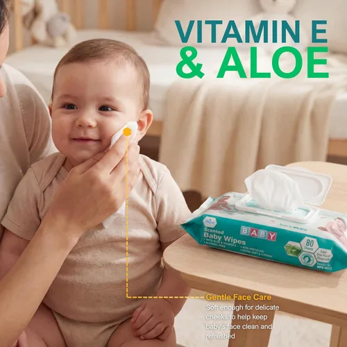 Vista 7 de MED PRIDE Toallitas perfumadas para bebé, paquete de 24 (80 toallitas cada una), aloe y vitamina E, sin alcohol, sin parabenos, toallitas húmedas