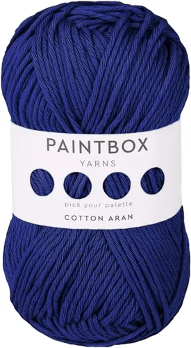 Vista 32 de Paintbox Yarns 100% algodón Aran, 50 g (1.76 oz), 85 m (93 yardas) - Lana blanca en cartón para crochet, tejer - Suave, ligera para suéter, ropa