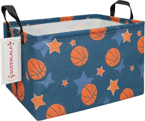 Vista 17 de QUEENLALA Cesta para la colada rectangular/Cesta para la ropa sucia plegable para guardería para organizar/contenedores de almacenamiento/cestas