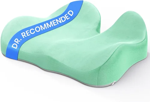 Vista 11 de Benazcap Cojín de asiento de espuma viscoelástica estándar para silla de oficina Alivio de la presión, ciática y dolor de coxis Almohadilla