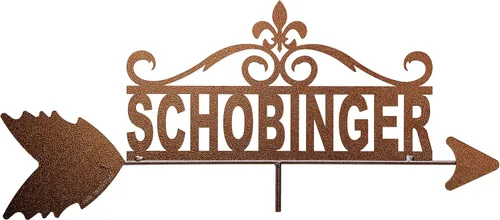 Vista 7 de SWEN Products Veleta personalizada con el nombre de la familia (montaje ajustable incluido)