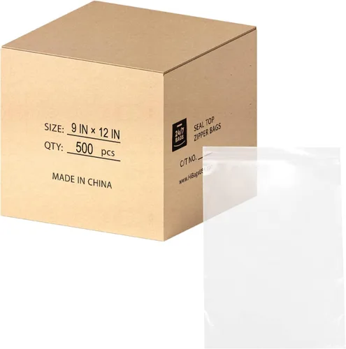 Vista 16 de 6" X 9" (100 bolsas) Bolsas de plástico transparente con cierre zip resellable de 2 mil
