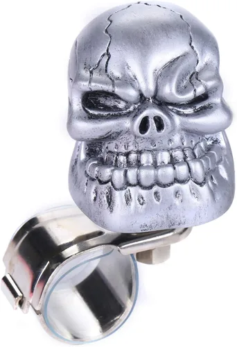Vista 7 de Pomo giratorio para volante con diseño de calavera, mango de potencia suicida, ajuste universal para la mayoría de vehículos, autos, camiones