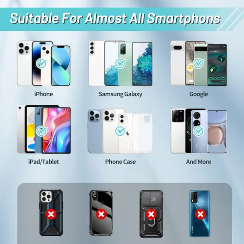 Vista 5 de SHANSHUI Tarjetero para teléfono, cartera adhesiva de silicona, funda de bolsillo, para tarjetas de crédito de identificación para todos