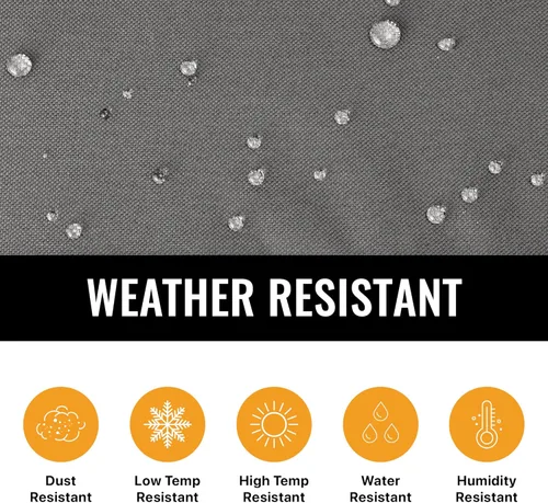 Vista 4 de KHOMO GEAR Funda resistente para muebles de exterior Fundas cuadradas y rectangulares impermeables con rejillas de ventilación Funda de poliéster