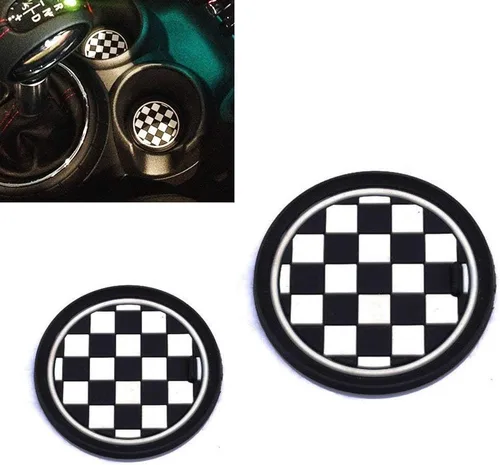 Vista 7 de Posavasos de silicona de 0.29 in, para Mini Cooper AA2257, cuadriculado