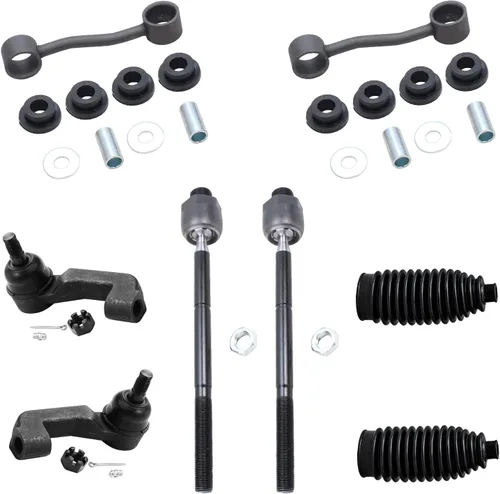 Vista 347 de Detroit Axle - Kit de suspensión frontal de 10 piezas para Chevy Trailblazer EXT GMC Envoy XL XUV Buick Rainier Isuzu Ascender Olds Bravada, brazos