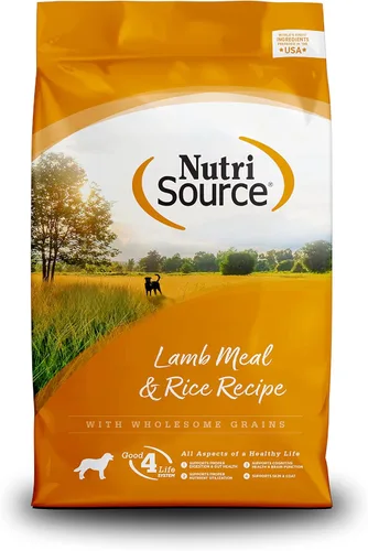 Vista 9 de NutriSource Alimento seco para perros adultos, harina de cordero y arroz, 4 libras