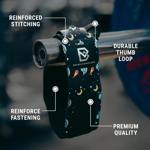 Vista 4 de Muñequera de entrenamiento de levantamiento de pesas, ajustable, talla única, muñequeras cómodas para levantamiento de pesas con lazo