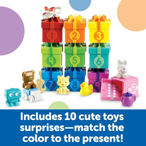 Vista 10 de Learning Resources Fiesta Sorpresa de Contar - Juguetes Montessori para Niños Pequeños, Actividades de Apilamiento Preescolar, Juego de Combinación