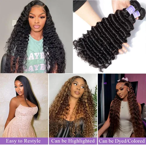 Vista 46 de Extensiones individuales de cabello humano rizado virgen brasileño Jerry rizado ondulado, un paquete de extensiones de cabello sin procesar grado