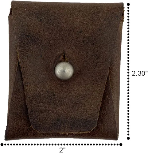 Vista 6 de Hide & Drink, Leather Minimalist Coin Pouch, SD Card Holder, Wallet and Cash Organizer, Handmade Includes 101 Year Warranty