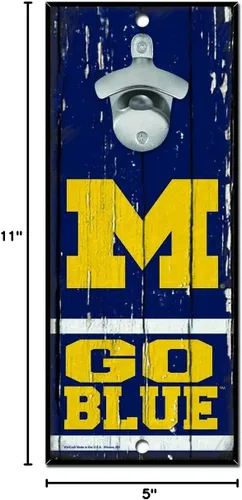 Vista 2 de WinCraft NCAA Abrebotellas de madera unisex para adultos, 5 x 11