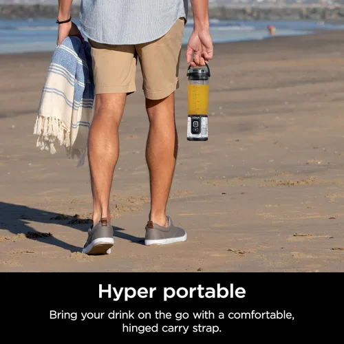 Vista 17 de Ninja BC155PS Blast - Licuadora portátil de dos unidades, inalámbrica, recipiente de 18 onzas, licuadora personal para batidos y smoothies, sin BPA