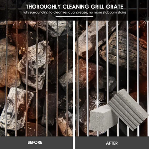Vista 4 de Blackstone - Bloque de ladrillos de limpieza de parrilla resistente, ladrillos de piedra, antiarañazos, parte superior plana, limpiador de parrilla