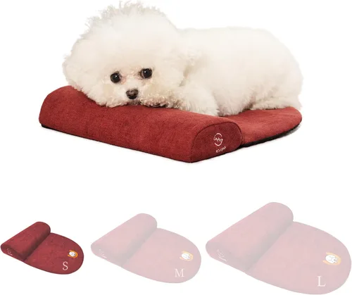 Vista 10 de Almohada de refuerzo para perros y gatos de tamaño mediano, beneficiosa para las vértebras cervicales y el cuello, fácil de transportar al viajar