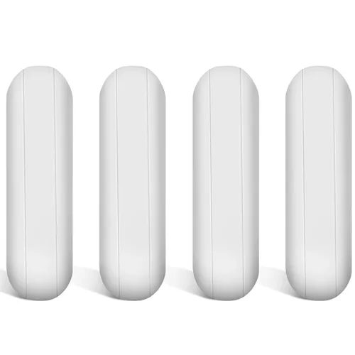 Weewooday Barra agitadora magnética de PTFE, 4 piezas, acero inoxidable de color blanco, barra de placa de agitación de PTFE, barra magnética de