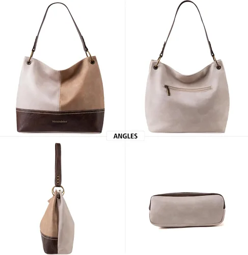 Vista 3 de Montana West Monederos para mujer, bolsos de hombro Hobo con cremallera
