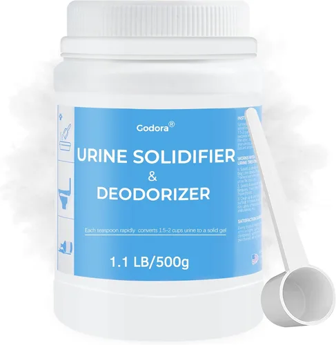 Godora ECO-Friendly Poo Urine Gel Powder with Spoon, Fast-Absorbing Camping Toilet Chemicals, Rapidly Biodegradable Eco Gel for Portable Toilet, for