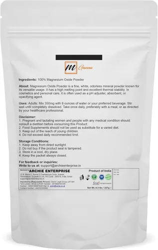 Vista 2 de Polvo de óxido de magnesio puro 0.5 libras / 227 GMS