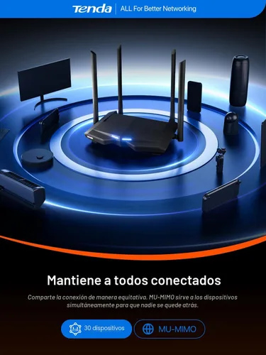Vista 6 de Tenda AX1500 - Enrutador WiFi 6 (RX2L Pro) - Enrutadores WiFi Gigabit de doble banda inteligente para el hogar, diseño vertical con 4 puertos GE