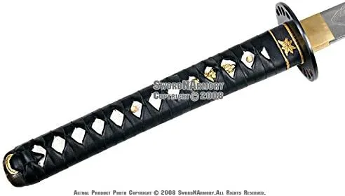 Vista 7 de Espada katana samurái hecha a mano de Kill Bill Bride's con soporte de exhibición y kits de limpieza