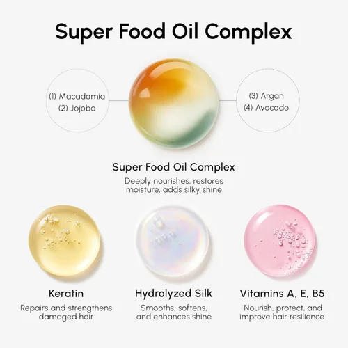 Vista 17 de Aceite para el Cabello MAREE para Cabello Encrespado - Cápsulas de Keratina con Vitaminas para el Cabello y Aceites de Jojoba y Argán - Suero Anti