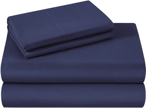 Vista 42 de LaxLinen 4 PCs Sheet Set (+30 Inch) Extra Deep Pocket Twin/Single Bed Size, Aqua Solid 600 Thread Count 100% Egyptian Cotton