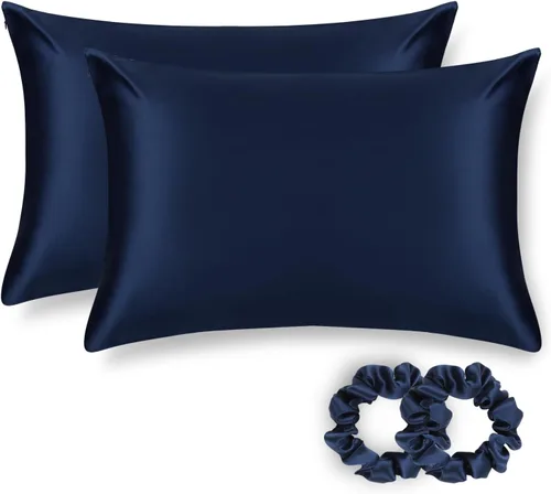Vista 17 de ALASKA BEAR - Funda de almohada de seda para el cuidado del cabello y la piel, para un sueño reparador, de seda de morera 100% real, Crema