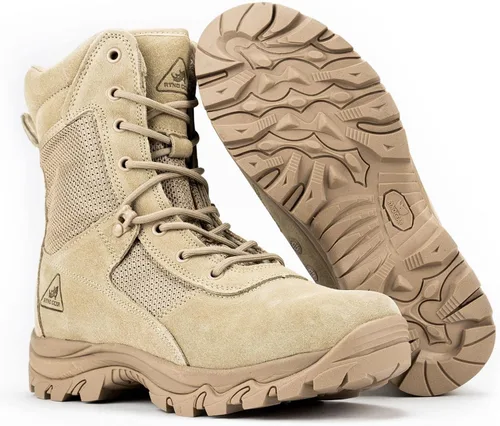Vista 4 de Ryno Gear Botas tácticas de combate con forro CoolMax (beige)