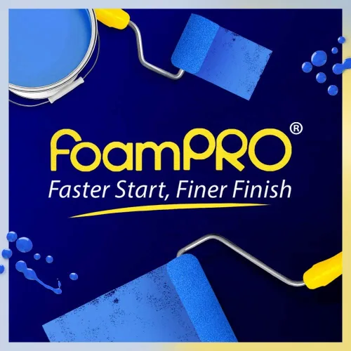 Vista 7 de FoamPRO 162 Rodillo de pintura de acabado fino de 2 pulgadas Mini rodillo de espuma (1 unidad) Cubierta para rollo de pintura de espuma +