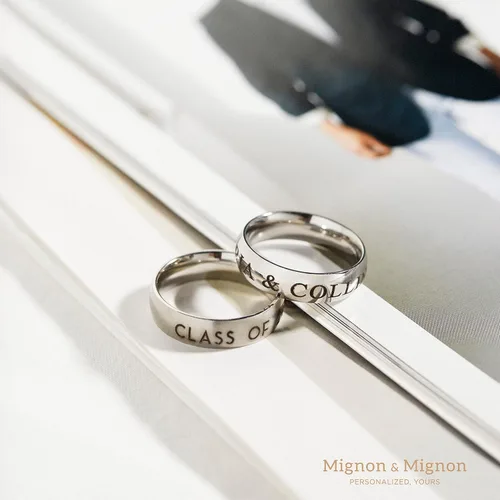 Vista 5 de Personalized Ring Custom Engraved Ring personalized dad gift Mens Ring Personalized Gifts for Him Personalized Gifts for Father's Day Personalized