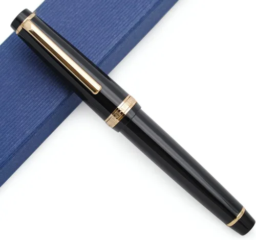 Vista 29 de JINHAO 82 - Pluma estilográfica con clip dorado (punta F 0.020 in, azul cielo transparente)