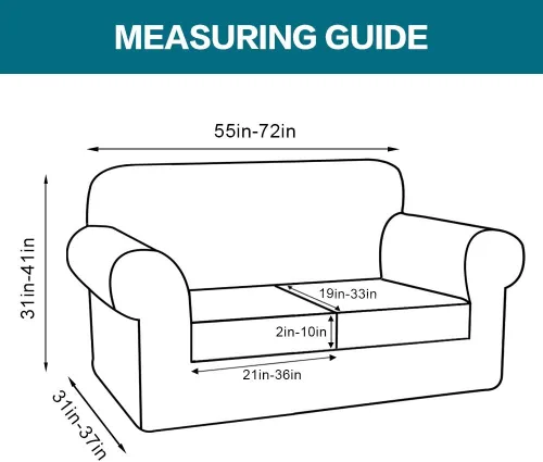 Vista 3 de Turquoize Funda de sofá de arena para sofá de 3 plazas, funda de sofá biplaza para sofá de 2 plazas
