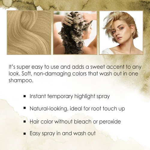 Vista 5 de Punky - Spray de color temporal para el cabello, rubio natural, 3.5 onzas, paquete de 2