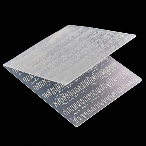 Vista 2 de Carpetas de grabación en relieve de plástico de notación musical para hacer tarjetas Scrapbooking y otras manualidades de papel 3090972