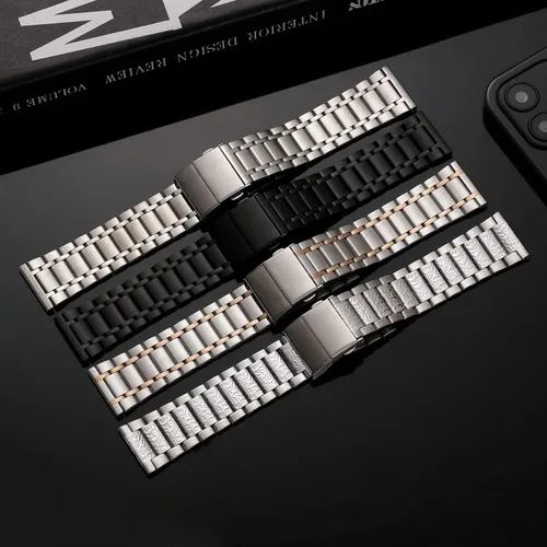 Vista 7 de PBCODE Brushed Stainless Steel Watch Bands for Men Women Quick Release Watch Strap with Straight End,Solid Metal Watch Band