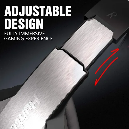 Vista 5 de BENGOO X-40 - Auriculares de diadema para Xbox One PS4 PC controlador cancelación de ruido con micrófono luz LED y graves envolventes para ordenador