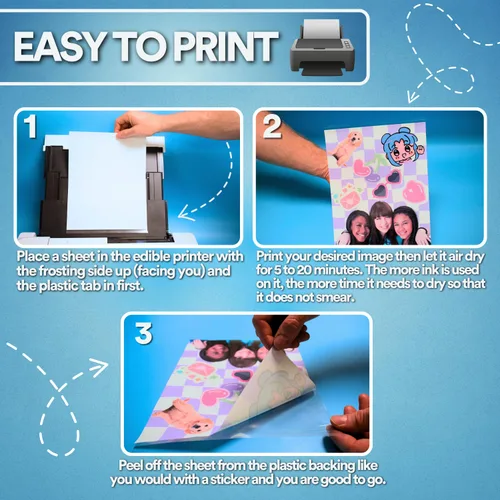 Vista 6 de Paper2eat - Hojas de glaseado de alta calidad (hojas de glaseado) de 8.5 x 11 pulgadas