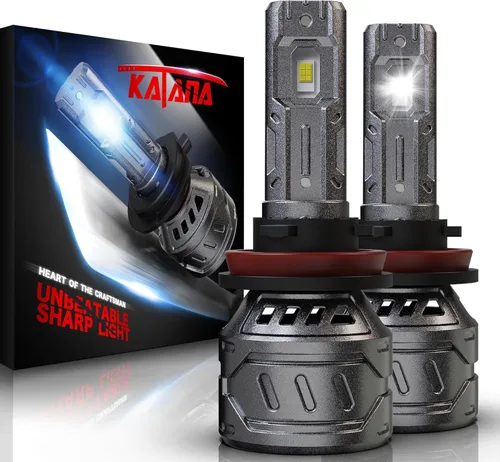 Vista 15 de KATANA Bombillas 9005, bombilla HB3, 400% de brillo, 6500 K, color blanco, enchufar y usar, bombillas antiniebla de tamaño mini de 2