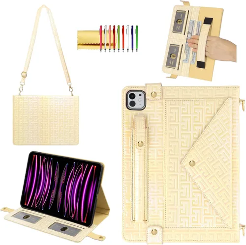 Vista 98 de Funda tipo bolso para iPad mini de 5ª/4ª/3ª/2ª/1ª generación de 7.9 pulgadas, Techcircle funda ligera tipo folio con soporte bandolera con billetera