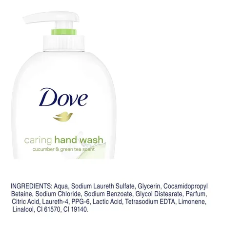 Vista 3 de Dove Caring Hand Wash, Fresh Touch Pepino y té verde, 8.45 onzas líquidas (paquete de 6)