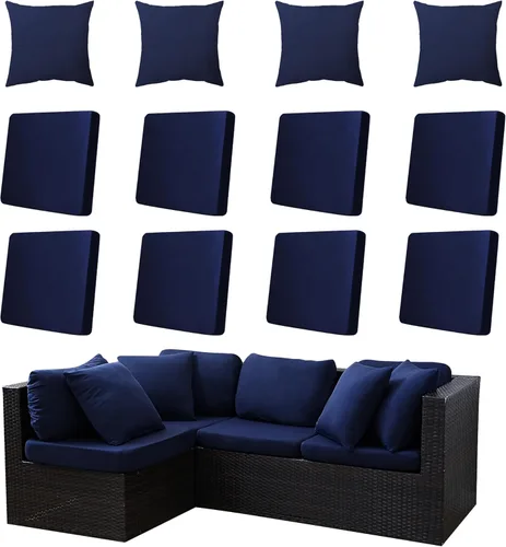 Vista 31 de Fundas de cojín elásticas para patio, fundas de cojín para muebles de patio, fundas de cojín para muebles de patio, protector de muebles lavable
