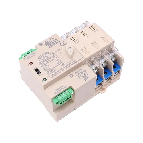 Vista 12 de Interruptor de transferencia automática de energía fotovolática en la red, riel DIN 2P, 63A, AC110V, ATS, PV, sistema solar, generador de energía