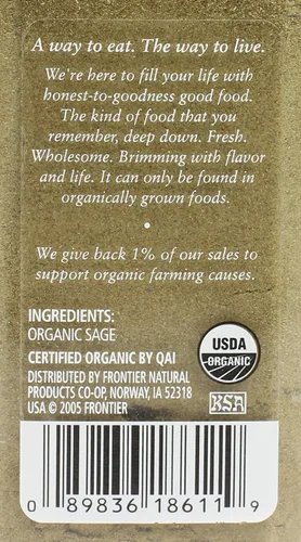 Vista 5 de Simply Organic Hoja de salvia molida, orgánica certificada 1.41 oz Salvia officinalis L. (paquete de 2)